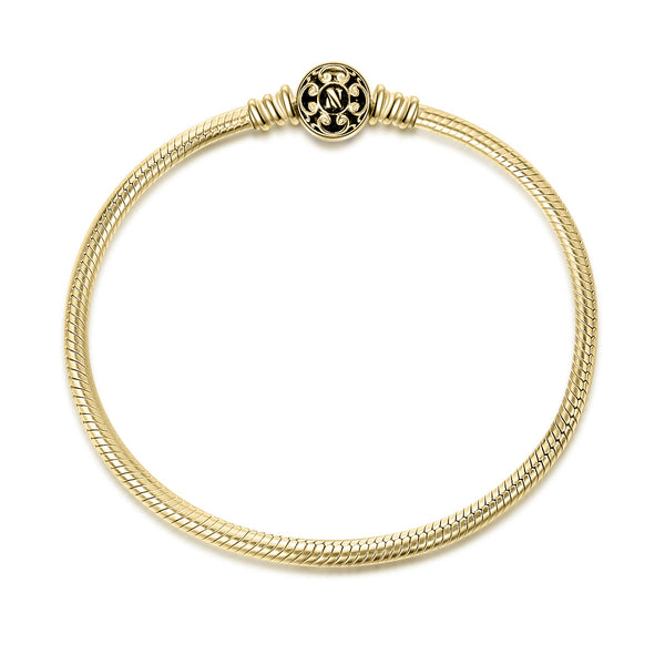 NINAQUEEN Gold Sterling Silver Bracelet Snake Link Bracelet Jewelry for Women