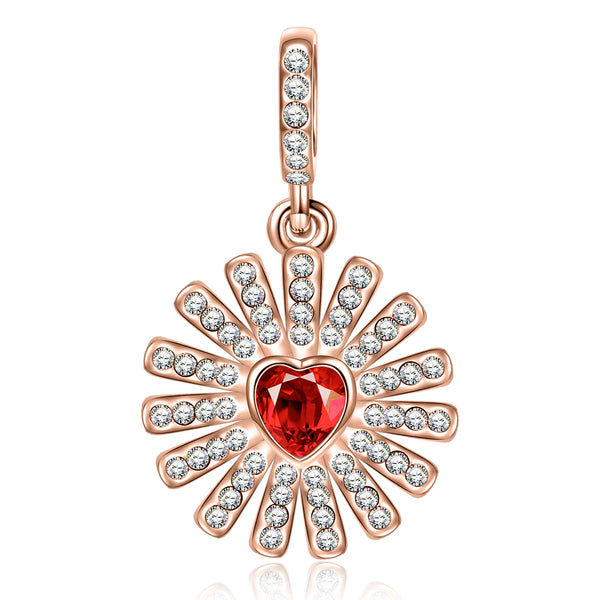 NINAQUEEN Sterling Silver Charm Gerbera Series Rose Gold Charm Stylish jewelry for her