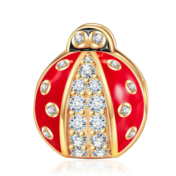 NINAQUEEN Sterling Silver Charm Beautiful Ladybug Series Charm Stylish jewelry for women
