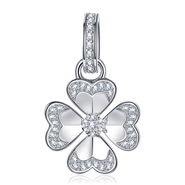 NINAQUEEN Sterling Silver Lucky Clover Charm Series Fashion Jewelery for Her Charm Pendant