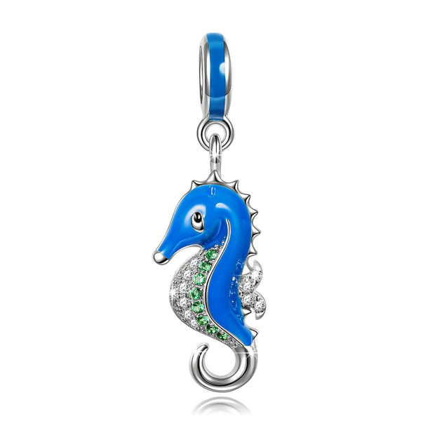 NINAQUEEN Sterling Silver Charm Miss Hippocampus Series Charm Fashion Jewelry for Women