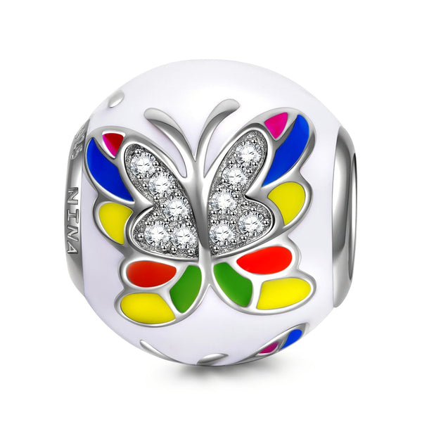 NINAQUEEN Sterling Silver Charm Colorful Butterfly Series Charm fashion jewelry for her