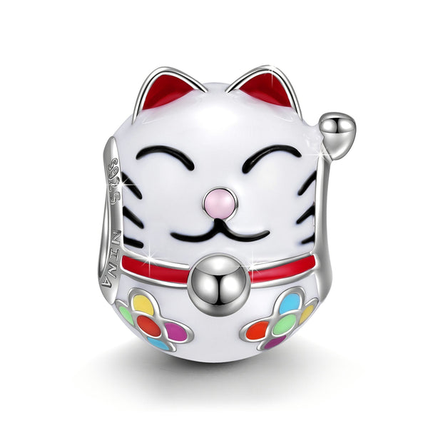 NINAQUEEN Sterling Silver Lucky Cat Series Charm Fashion Jewelry for Women