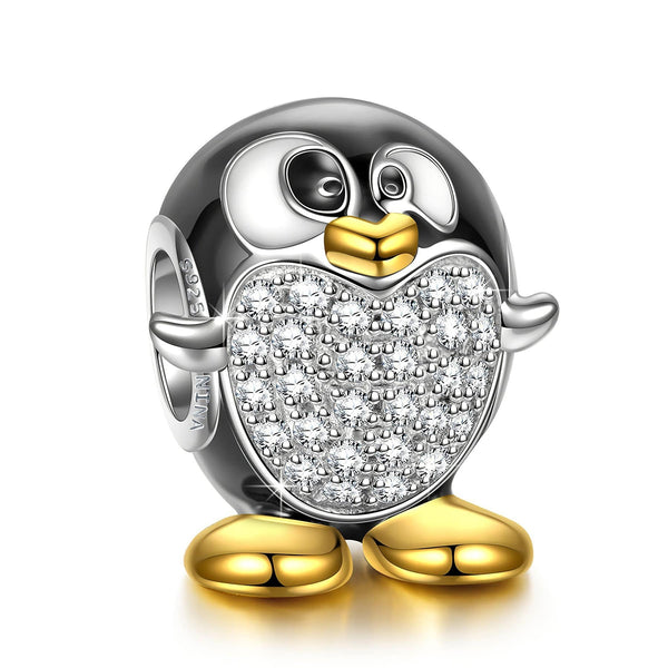 NINAQUEEN Sterling Silver Charm Cute Penguin Series Charm Fashion Jewelry for Women