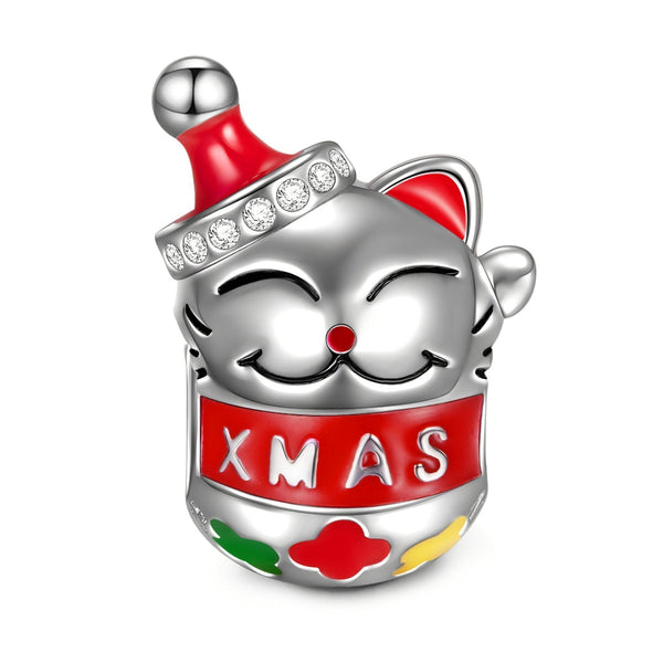 NINAQUEEN Sterling Silver Christmas Cat Charm Series Charm Fashion Jewelry for Women