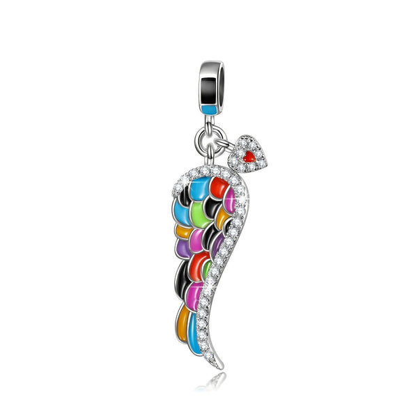 NINAQUEEN Sterling Silver Charm Colorful Angel Wings Series Charm Fashion jewelry for her