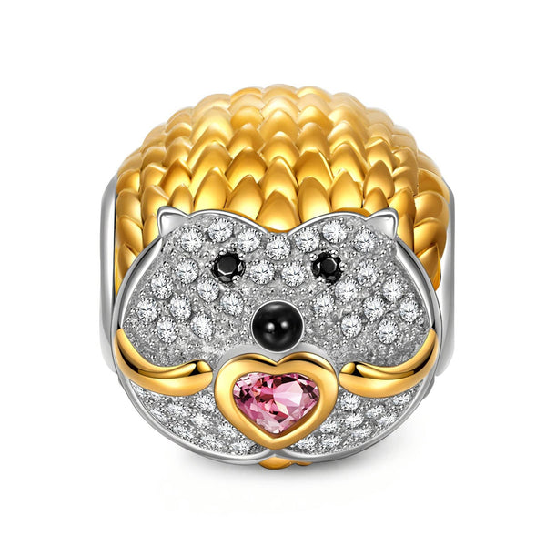 NINAQUEEN Sterling Silver Charm Shy Hedgehog Series Charm Stylish jewelry for women
