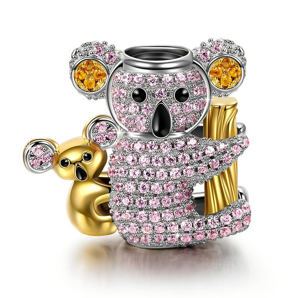 NINAQUEEN Sterling Silver Charm Koala Baby Series Charm Stylish jewelery for women