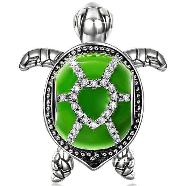 NINAQUEEN Sterling Silver Charm Green Turtle Series Charm Stylish jewelry for her