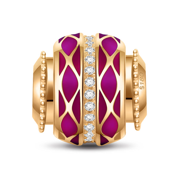 ININY Merry Carousel Tarnish-resistant Silver Charms With Enamel In 14K Gold Plated