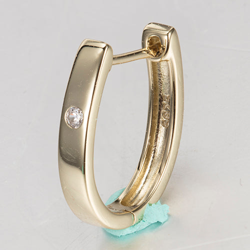 ININY Sterling Silver Golden Elegance Earrings In 14K Gold Plated