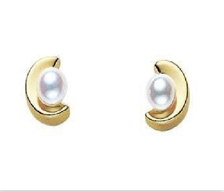 GINGAM Sterling Silver Gold Ingot Earrings In 14K Gold Plated