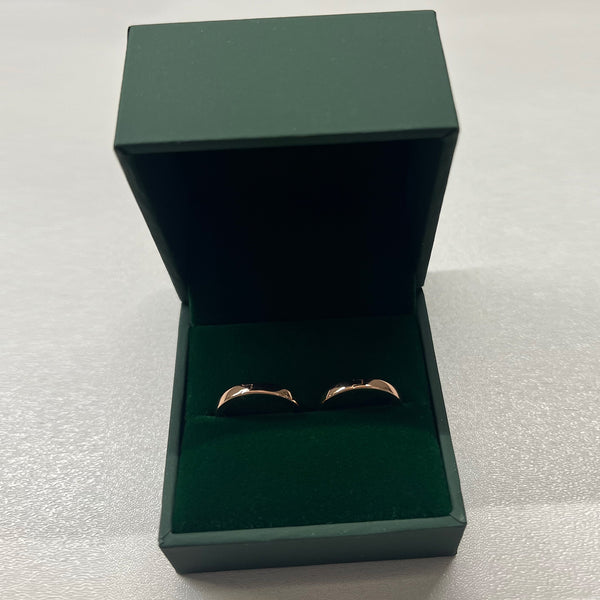 GONA“Rose Elegance” Rose Gold Stud Earrings Timeless Shine for Every Moment