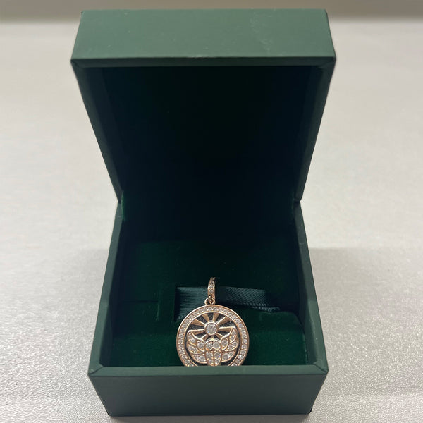 GONA Black St. Beetle's Light Tarnish-resistant Silver Dangle Charms With Enamel In Rose Gold Plated.