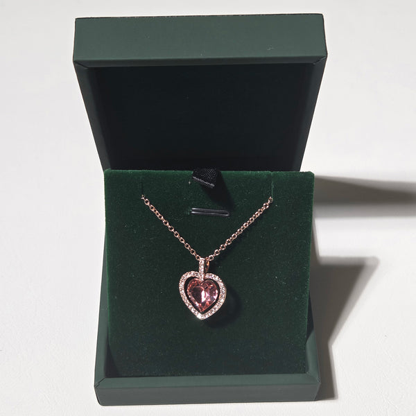 CHAMBERY Blush Heart Rose Gold Pendant Necklace