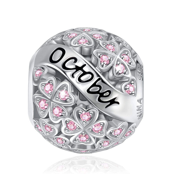 NINAQUEEN Sterling Silver Charm Birthstone Series October Charm Stylish jewelry for her