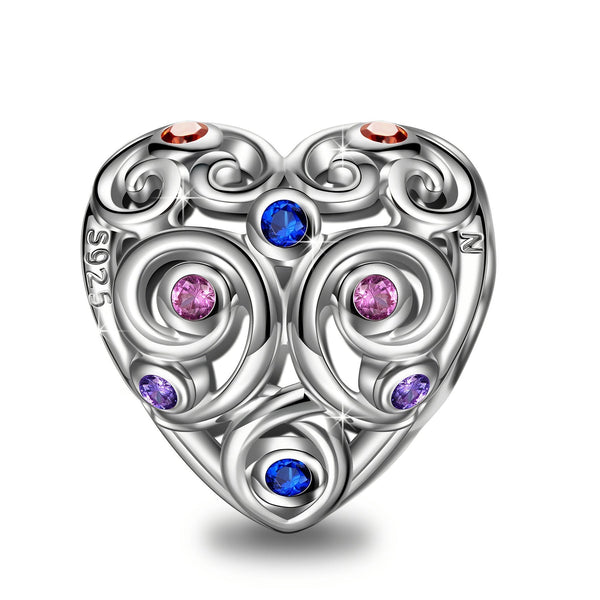 NINAQUEEN Sterling Silver Charm Noble Heart Series Charm fashion jewelry for her