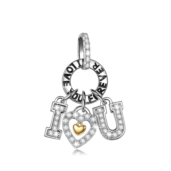 NINAQUEEN Sterling Silver Charm Love You Series Charm Fashion jewelry for you